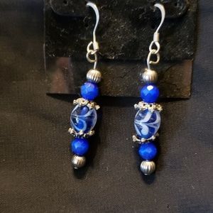 Beautiful glass Swirl Glass and Faceted Blues